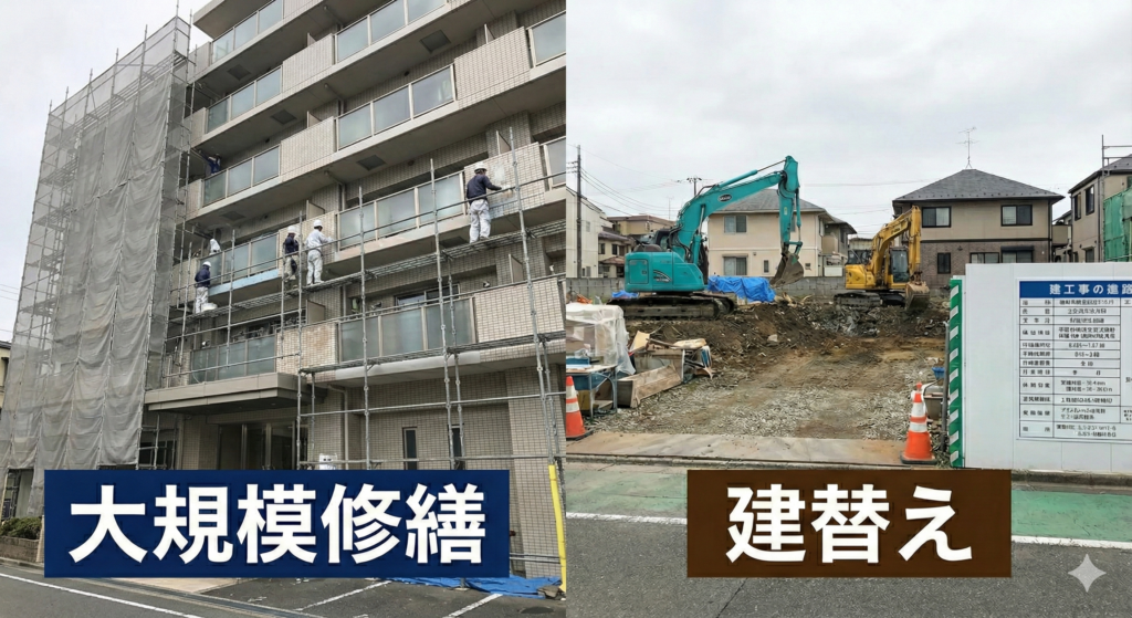 大規模修繕か建て替えか