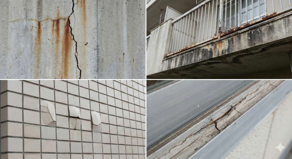 マンションの老朽化部分
