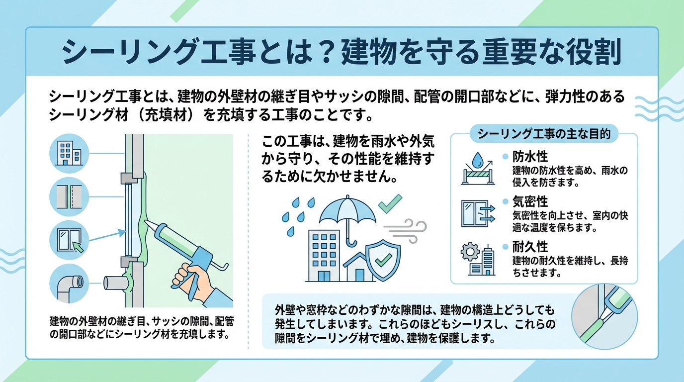 シーリング工事とは？建物を守る重要な役割