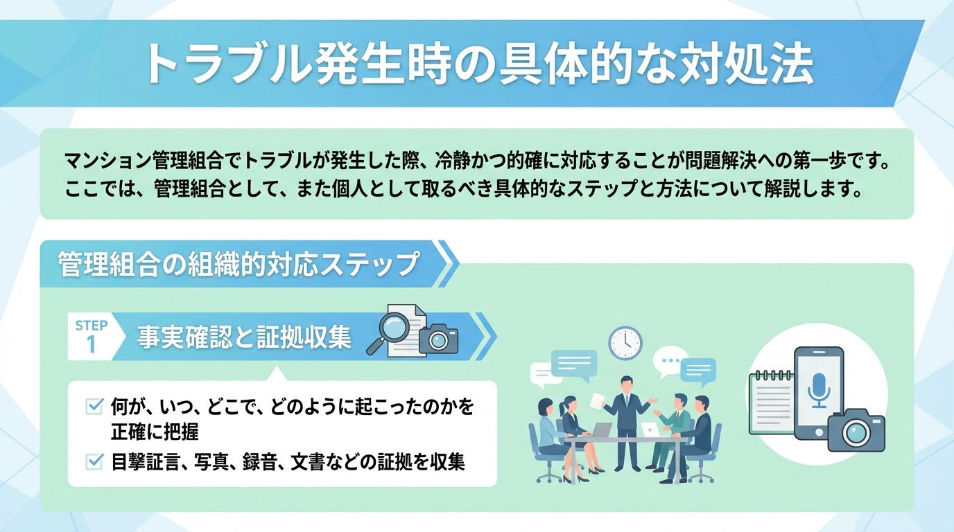 トラブル発生時の具体的な対処法