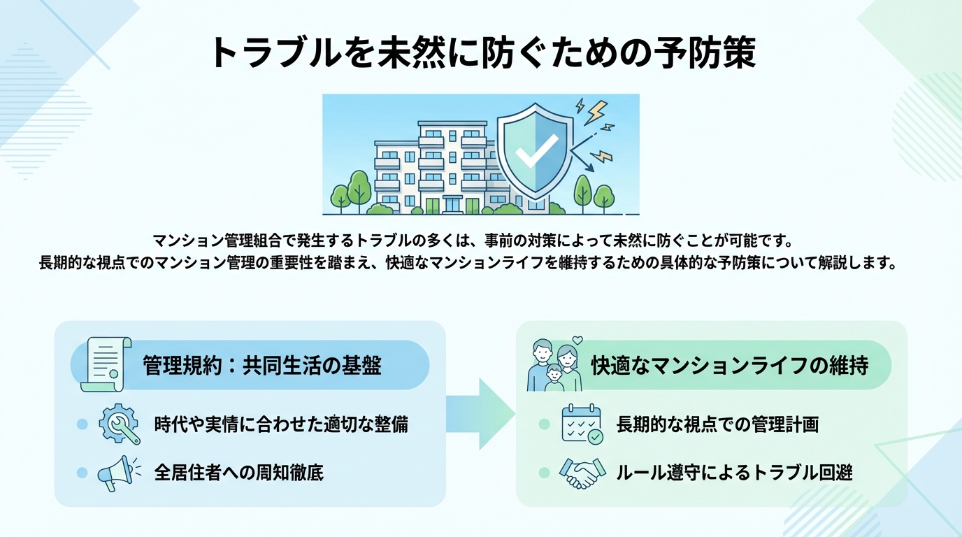 トラブルを未然に防ぐための予防策