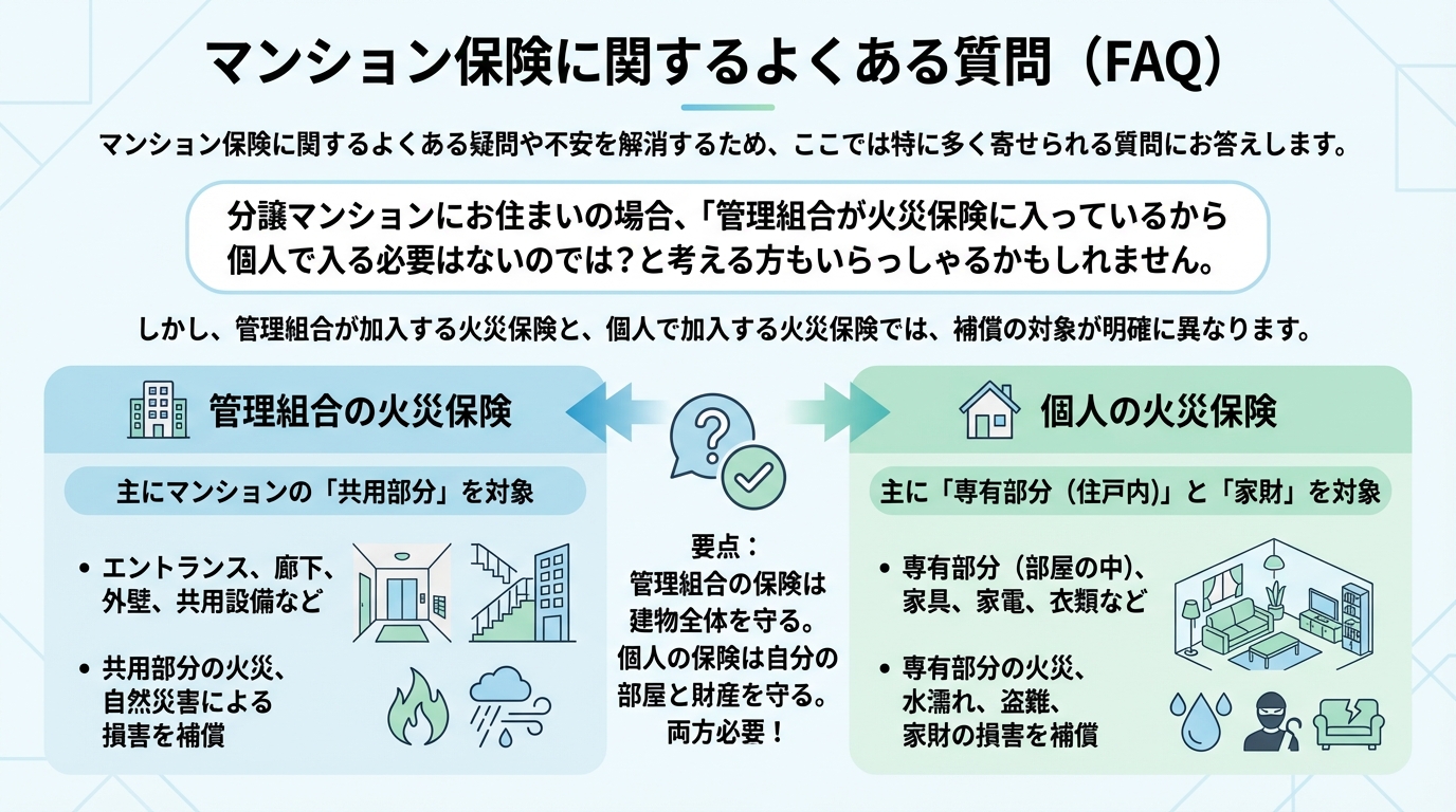 マンション保険に関するよくある質問（FAQ）