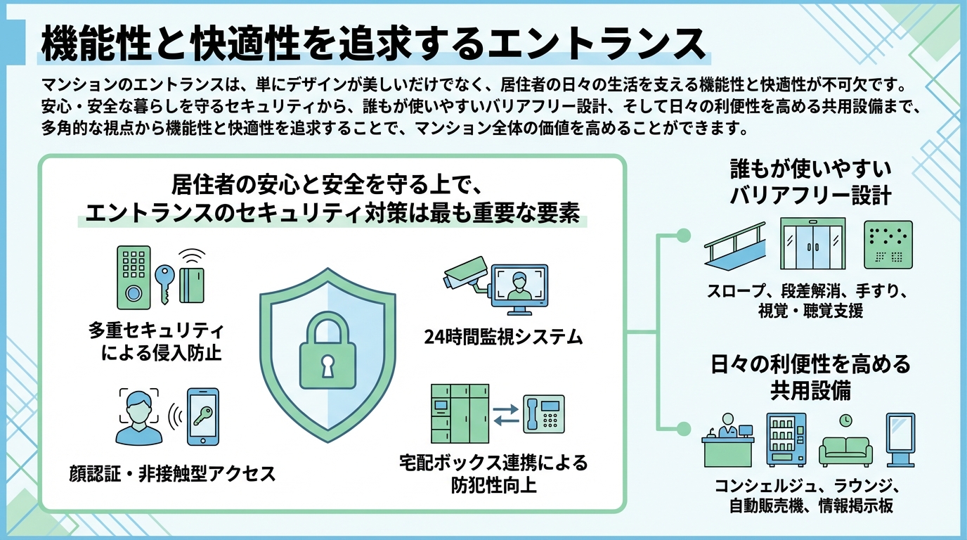 機能性と快適性を追求するエントランス