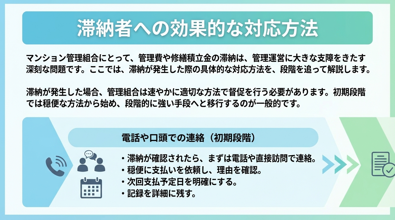 滞納者への効果的な対応方法