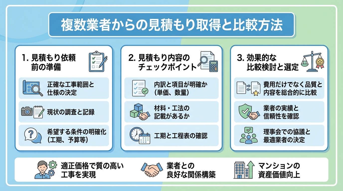 複数業者からの見積もり取得と比較方法