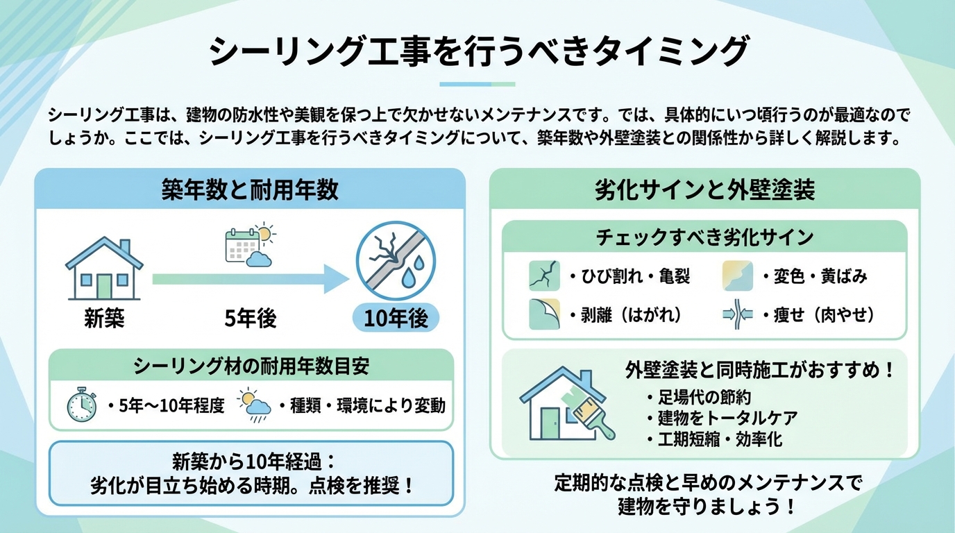シーリング工事を行うべきタイミング