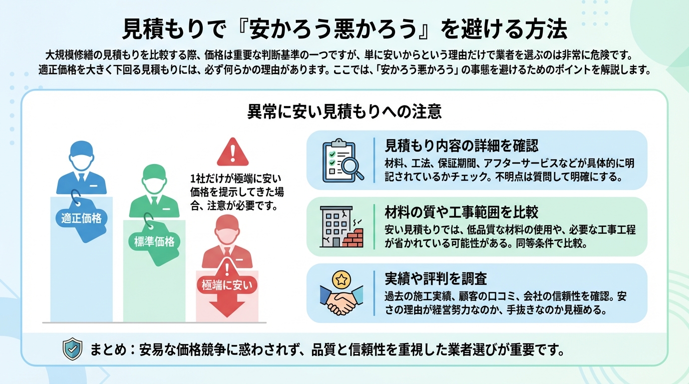 見積もりで「安かろう悪かろう」を避ける方法
