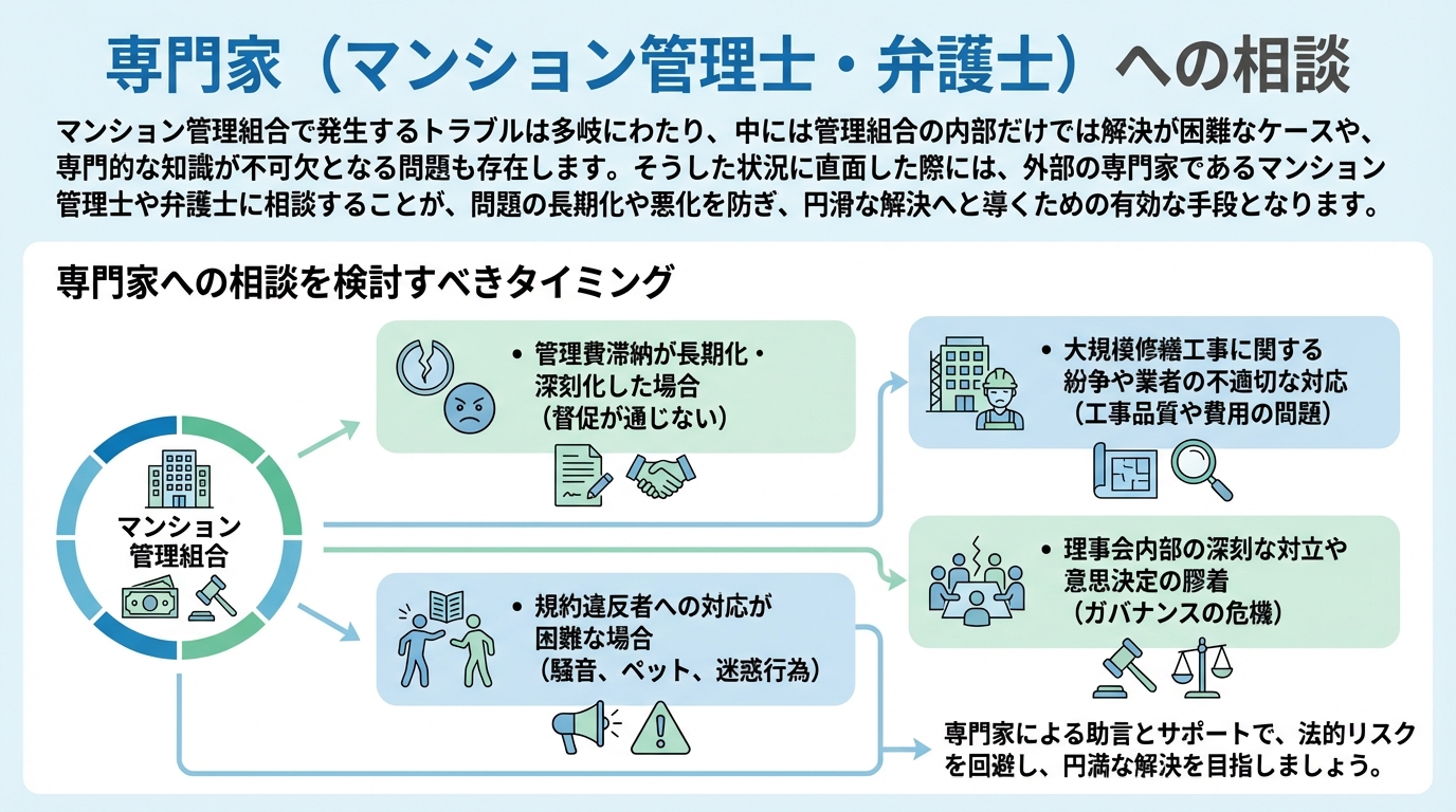 専門家(マンション管理士・弁護士)への相談