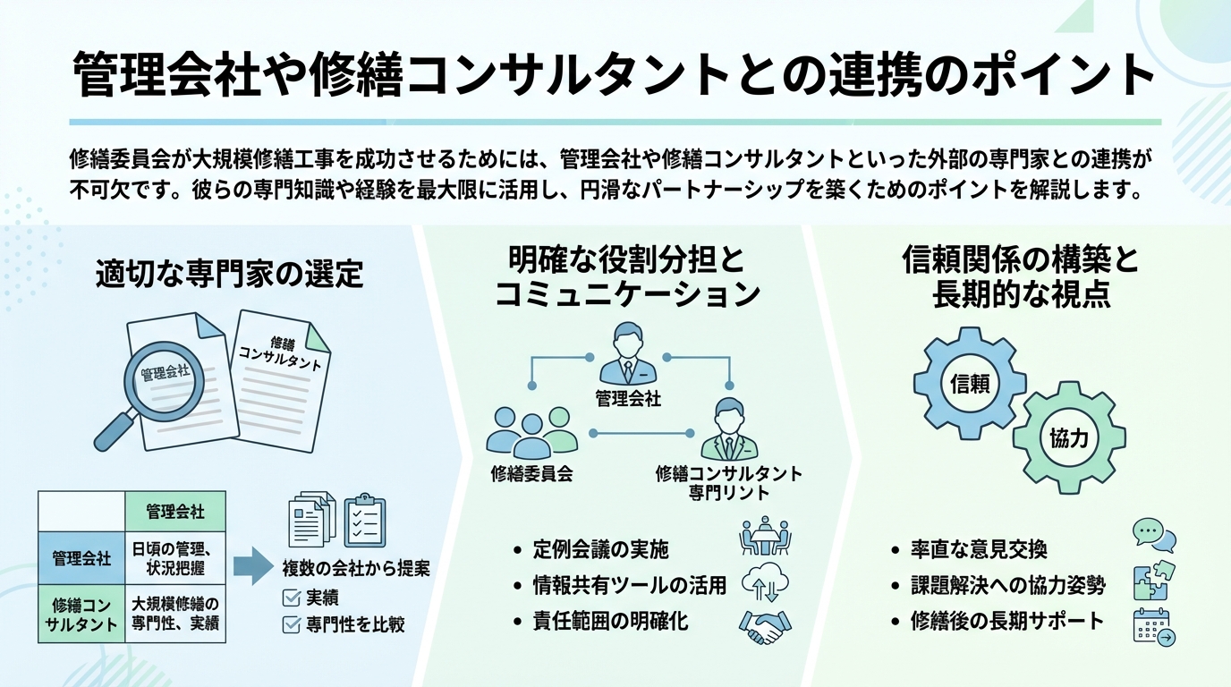 管理会社や修繕コンサルタントとの連携のポイント