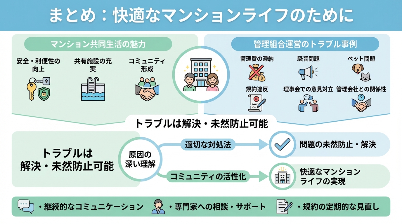まとめ:快適なマンションライフのために