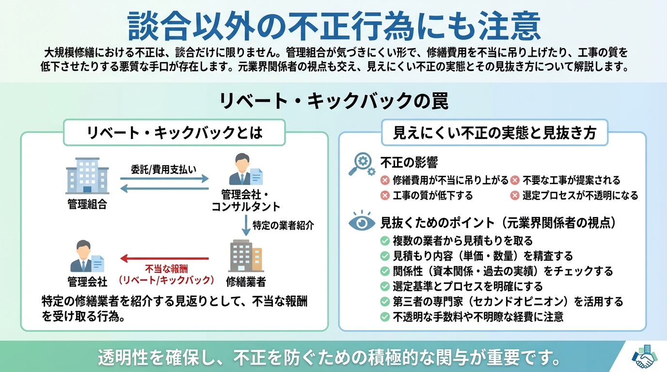 談合以外の不正行為にも注意