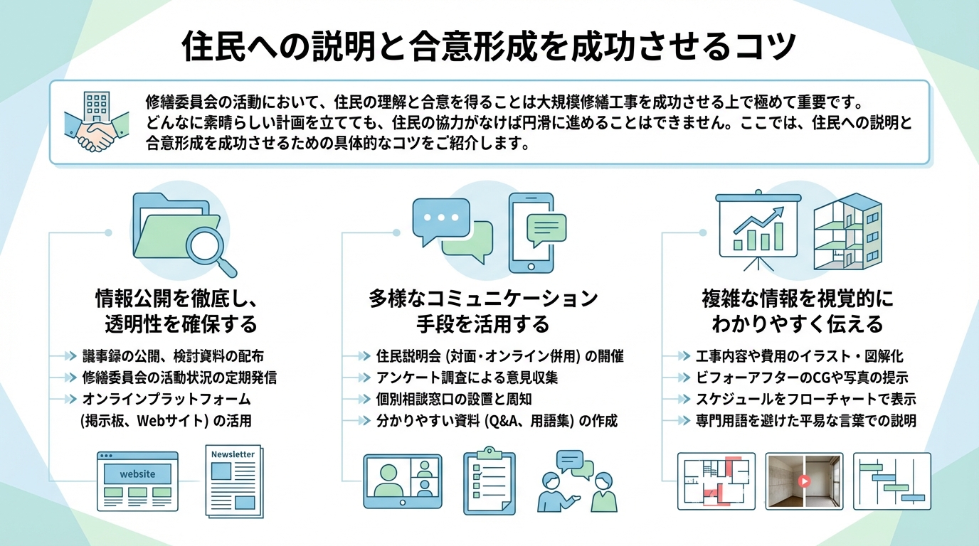 住民への説明と合意形成を成功させるコツ