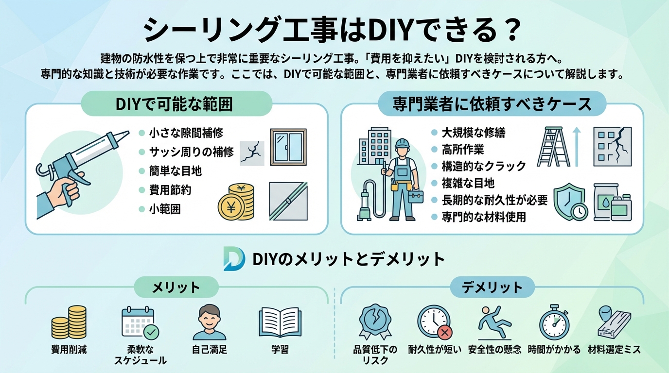 シーリング工事はDIYできる？