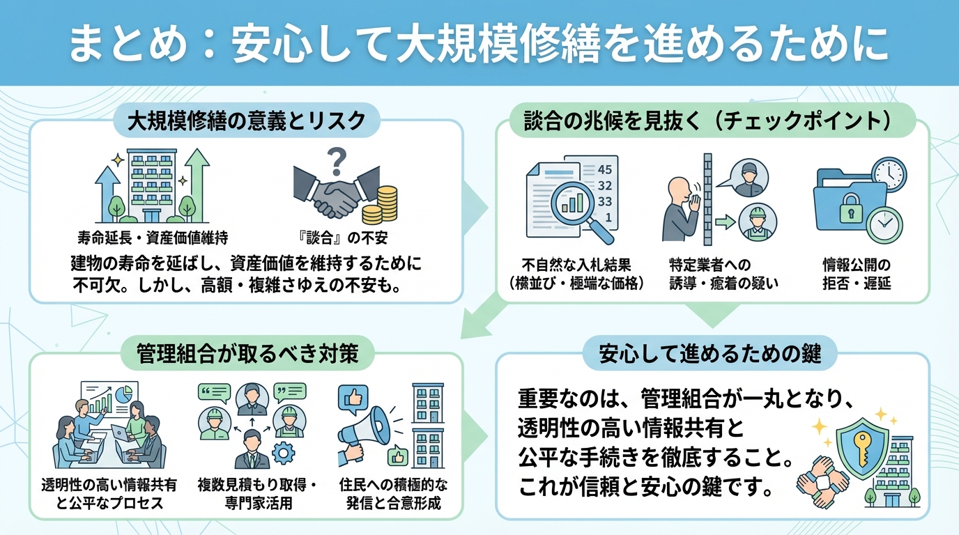 まとめ：安心して大規模修繕を進めるために