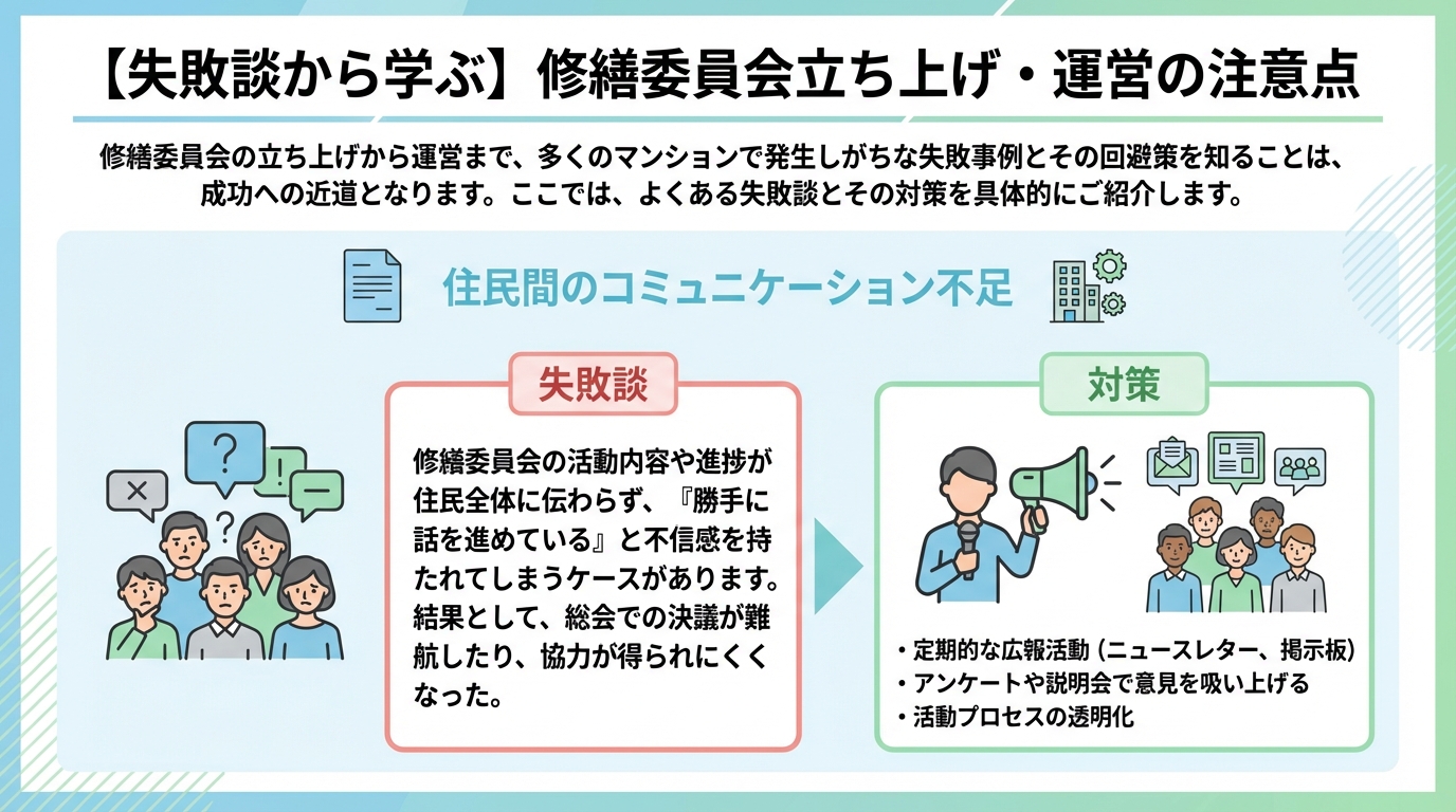 【失敗談から学ぶ】修繕委員会立ち上げ・運営の注意点